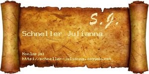 Schneller Julianna névjegykártya